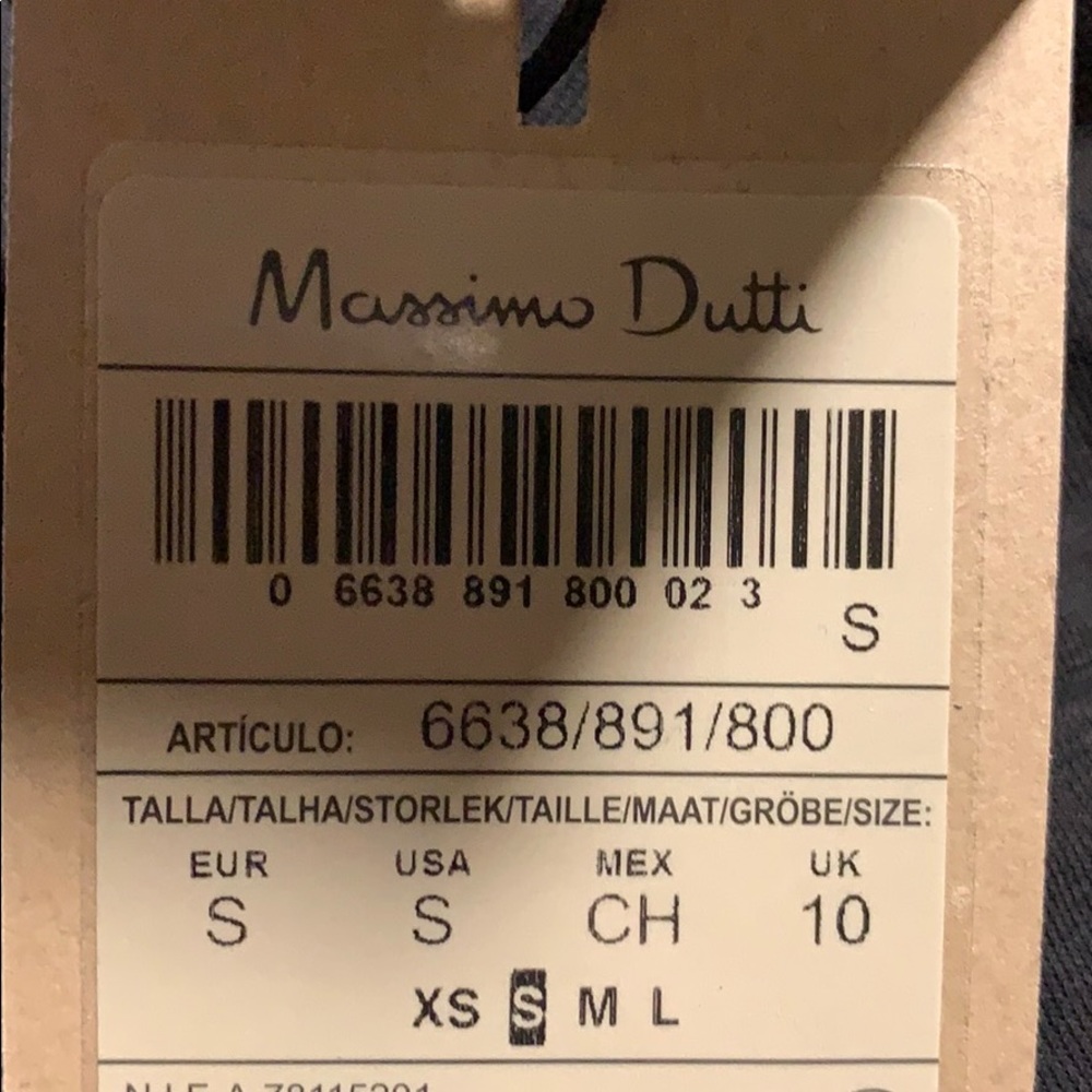 NWT. Massimo Dutti Black Midi Dress. Size S, M. - Picture 6 of 8